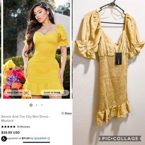 Fashion Nova Yellow dress